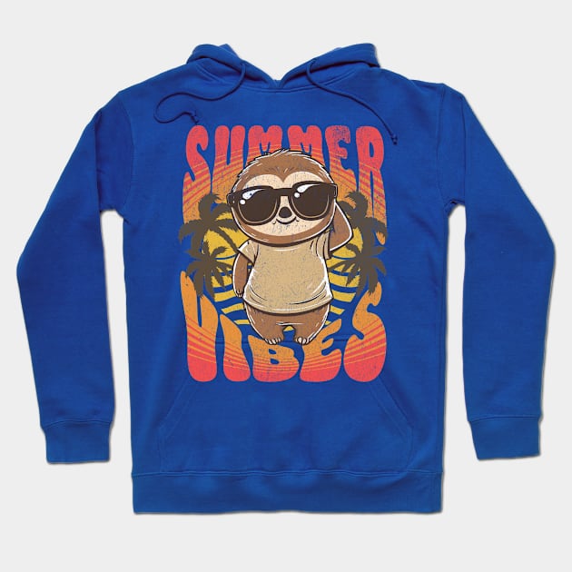 Summer Vibes Sloth Hoodie by BankaiChu